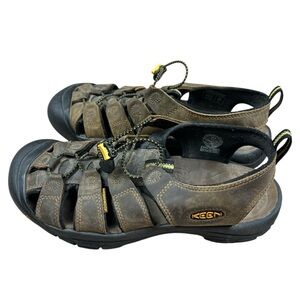Keen Shoes Men's Size 10.5 Sandals Newport Leather Walking Outdoor‎ Brown
